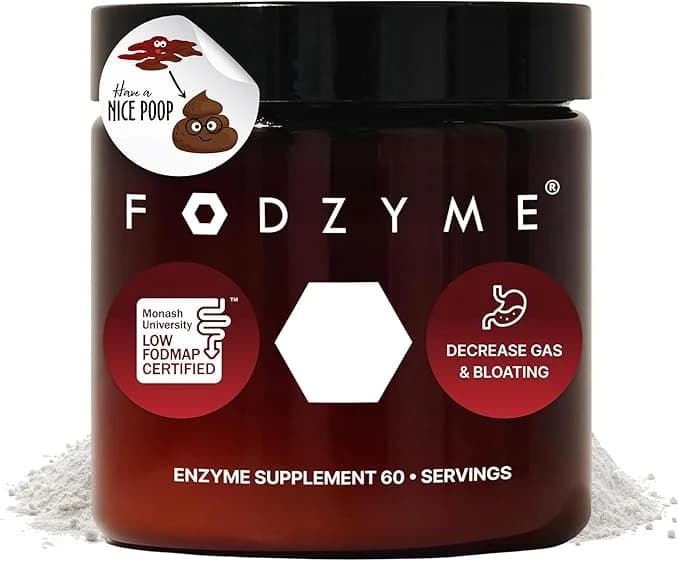 FODZYME® Home Kit Digestive Enzymes for Gut Health, Relief for Bloating, Gas, Constipation, Diarrhea, Abdominal Pain, Low FODMAP, 60 Dose by FODZYME — product image for gut health supplement