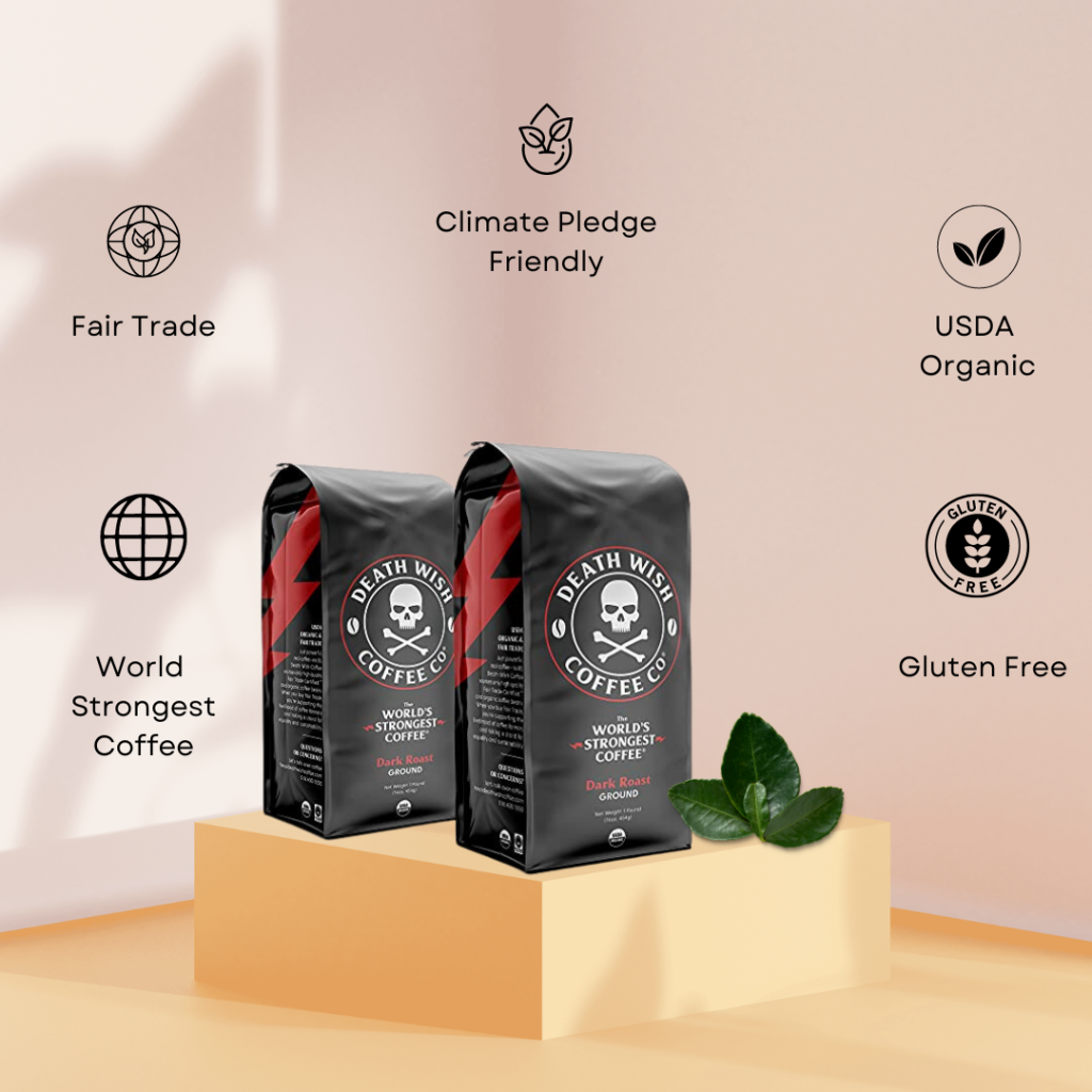 Death Wish Coffee Dark Roast Grounds-organic-coffee