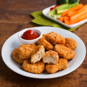 Quorn nuggets on plate